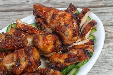 Crispy golden marinated chiken drumsticks