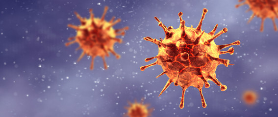 New coronavirus 2019-ncov. 3D medical illustration