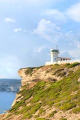 Lighthouse on island Corsica near Bonifacio