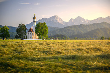 Bavarian church in Allgäu, Bavaria, Germany