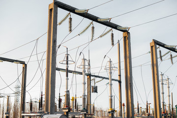 Electrical substation equipment. Transformers, disconnectors. Power engineering
