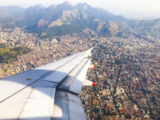 aerial view from an airplane rio