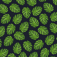 Tropical leaf pattern for textile, fabric, surface, print design