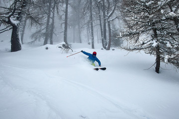 skiing freeride  extreme speed snow winter