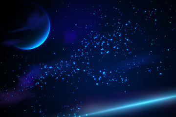 Obraz na płótnie Canvas Deep space Galaxy, abstract background for your graphic design.Vector illustration