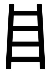 gz708 GrafikZeichnung -  german - Leiter Symbol. - english - aluminium ladder / 4 step ladder icon. - Leadership and career development concept - growth - simple line template - DIN A4 xxl g9002