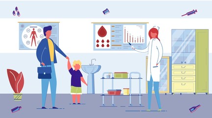 Child Visits Pediatrician Doctor for Vaccination.