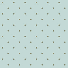Light blue pattern with classic polka dots - green