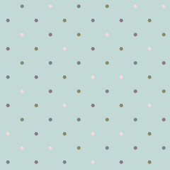 Light blue retro pattern with colorful polka dots