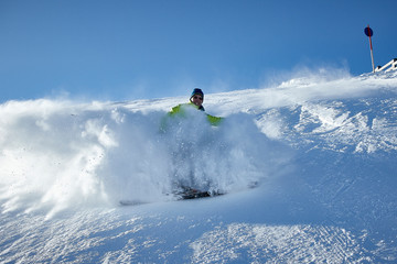 skiing speed extreme freeride mountain snow