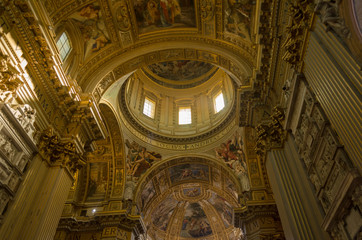 Fototapeta na wymiar Rome, Italy, September 27th,2018: Inside St Mary Cathedral, Rome.