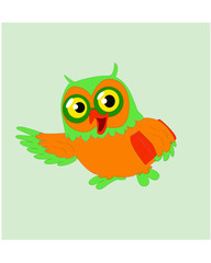 Wisdom owl. Vector Illustration. 