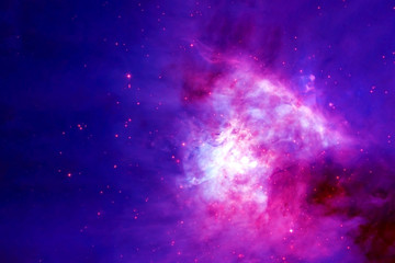 Obraz na płótnie Canvas A pink galaxy in deep space. Elements of this image were furnished by NASA.
