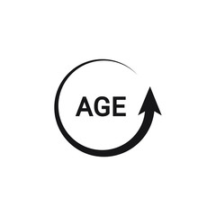 Age icon design isolated on white background. Vector illustration
