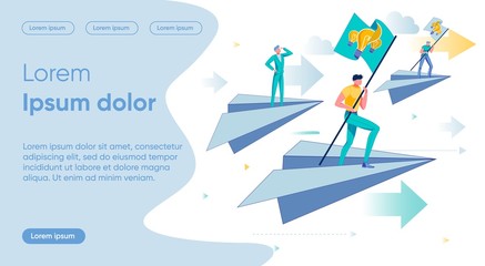 Competition Flat Landing Page Vector Template