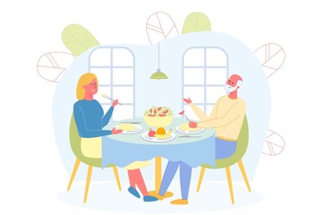 People Having Vegetarian Lunch, Healthy Lifestyle.