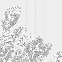 Topographic map lines background. Abstract vector illustration.