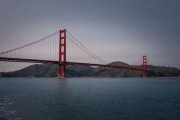 Fototapeta na wymiar View from the Golden Gate Bridge in San Francisco, California, United States.