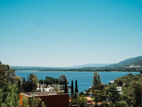 Landscape of the Lake of Villa Carlos Paz, Córdoba, Argentina