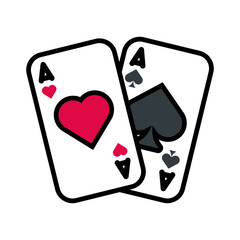casino poker cards with hearts