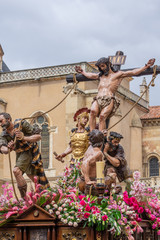 Leon, Spain.  Pass in the Holy Week of Leon known as La Exaltacion de la Cruz that leaves on Holy Friday of 2019.