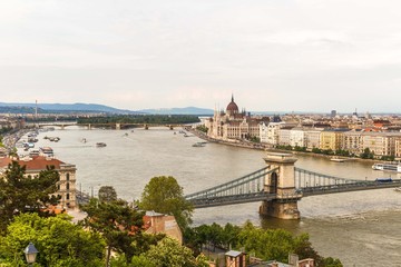 Fototapeta na wymiar River Danube and Budapest