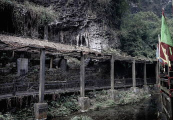Three Gorges Tribe Scenic Spot along the Yangtze River, Yichang Hubei / China.