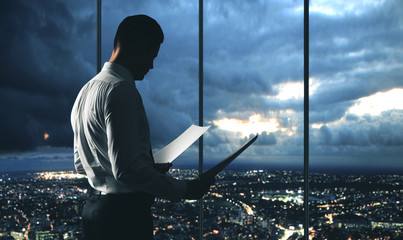 Businessman with document