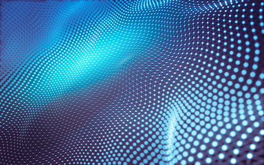 Abstract background. Molecules technology with polygonal shapes, connecting dots and lines. Connection structure. Big data visualization.