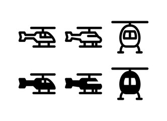 Helicopter Icon. Transportation Icon Set Vector Logo Symbol.