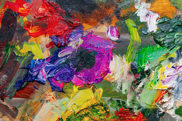 color contrast background of oil paints