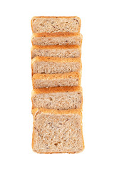 Sliced bread on white background, isolated