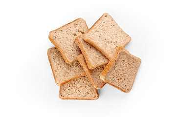 Sliced bread on white background, isolated