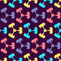 Seamless pattern with bright triangular geometric elements.
