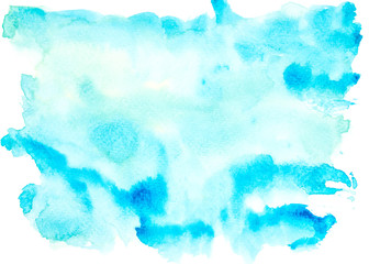 Fototapeta na wymiar blue water color paint background