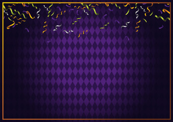 Diamond-shape quadrangle Purple Background, The pattern on the purple floor for gretting card banner, poster,  template, Flyer & brochure, vector illustration, EPS10.