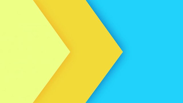 Flat graphic arrows multi colored animation. Dynamic shape transition background with moving arrows to the right side. Colorful 4K footage. Triangle geometric structure. Material design