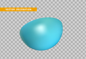 Half sphere isolated blue color. 3d objects geometric shape. vector illustration