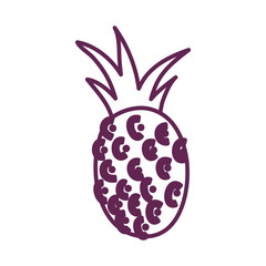 fresh pineapple fruit isolated icon