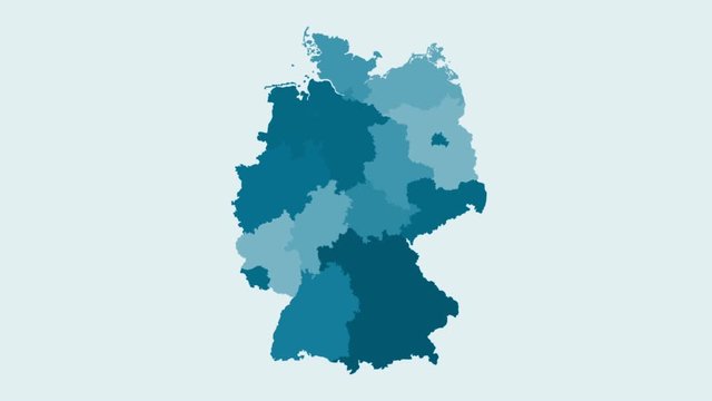 Germany - Blue tone animated country map