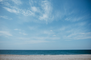 Obraz na płótnie Canvas blue sea landscape with a blue sky