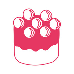 sweet cake with cherries dessert