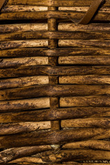 close up wicker basket texture