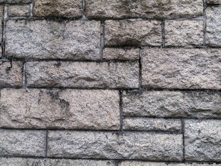 A close-up of a brick wall
