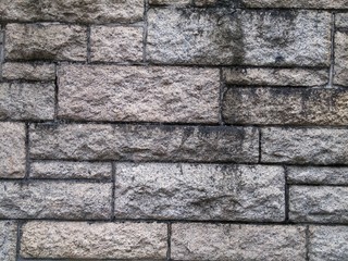 A close-up of a brick wall