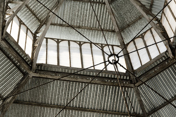 Interior of the ceiling of the San Telmo Market, in Buenos Aires, Argentina