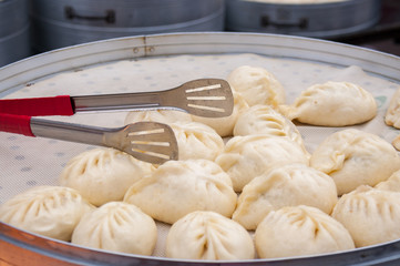 manta rays Sale, morning Chinese market in Heihe in summer