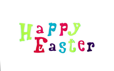 Happy Easter colorful lettering