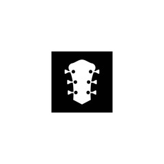 Guitar logo template vector icon design