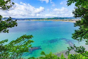 阿尾城跡から眺める富山県氷見市の風景